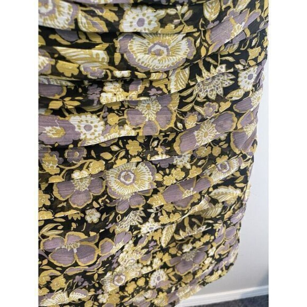 Zara One‎ Shoulder Strap Floral Purple Multi  Mini Dress Size Small NWT - Picture 2 of 16